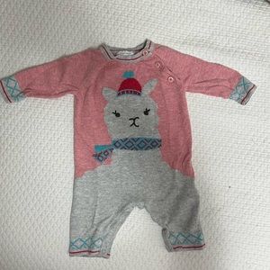 angel dear 0-3 llama onesie